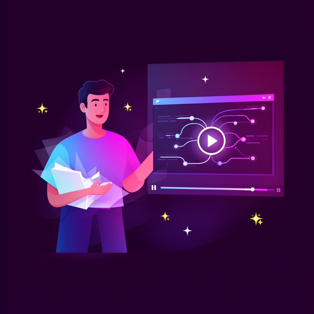 Creator showcasing a personal portfolio project through an engaging interactive video storytelling format